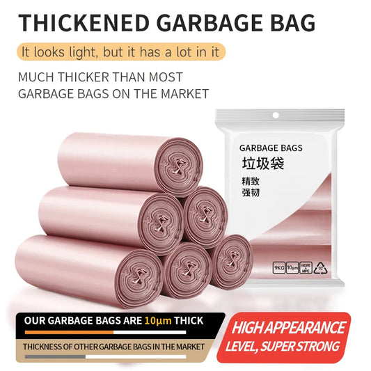 5 Rolls 1 Pack 100Pcs Household High Quality Disposable Trash Pouch Kitchen Storage Garbage Bags Cleaning Waste Bag Plastic Bag