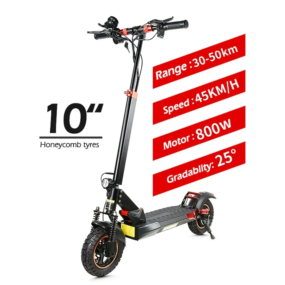 E-Scooter Up to 31 Miles Range 800W Motor Electric Scooter For Adults 28MPH 48V 15AH Folding Commute Electric Scooter