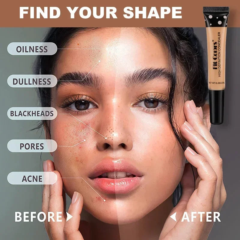 Face Make Up Concealer Waterproof Full Cover Dark Circles Cream Acne Contour Palette Makeup Contouring Sliky Liquid Foundation