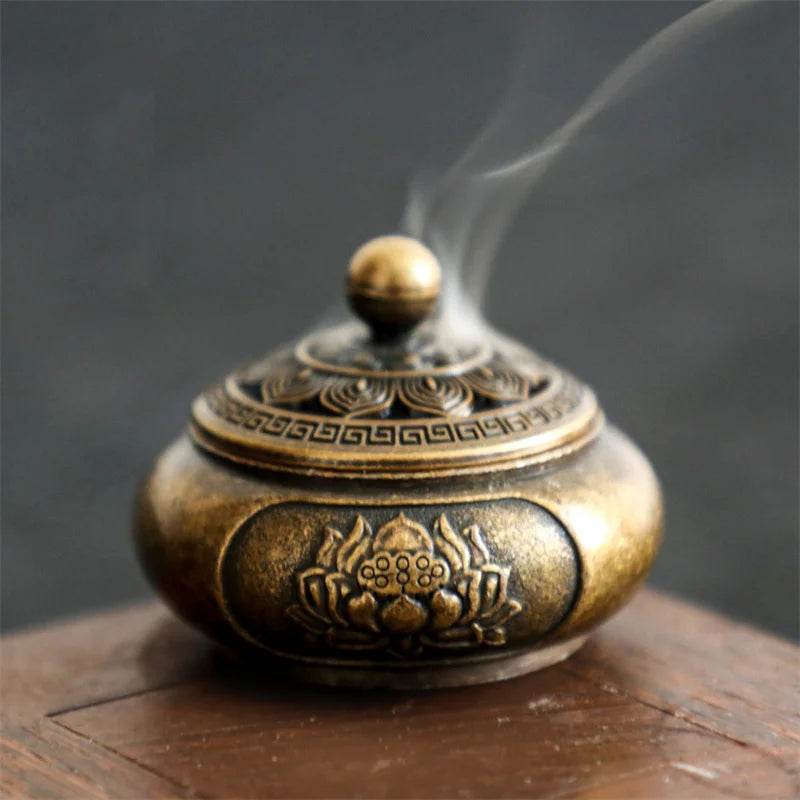 Classical Antique Three Legged Incense Burner Household Indoor Decorative Zen Sandalwood Carving Incense Burner High Quality - MarvelouStoree