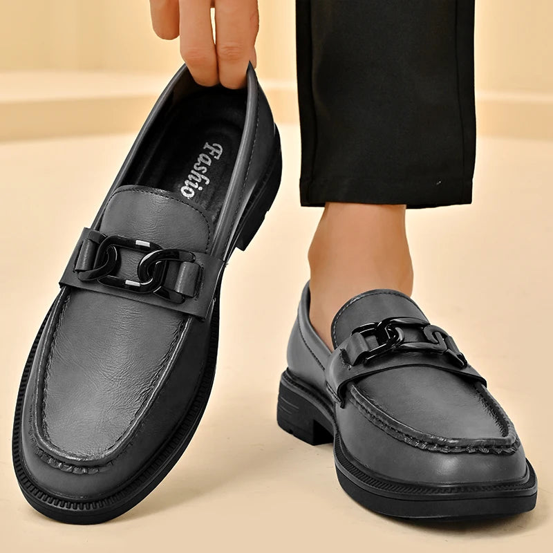 Handmade Casual Loafers Breathable Male Driving Flats Hot Sale Man Platform Business Shoes Genuine Leather Men's Slip on Shoes