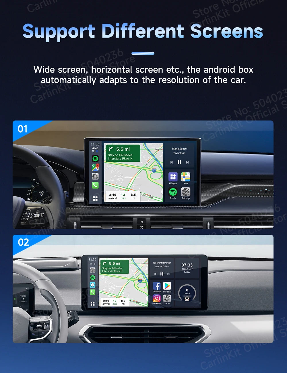 2024 New CarlinKit Android 13 CarPlay AI Box HDMI Wireless CarPlay Android Auto TV Video Box Qualcomm SDM660 8-Core Split Screen