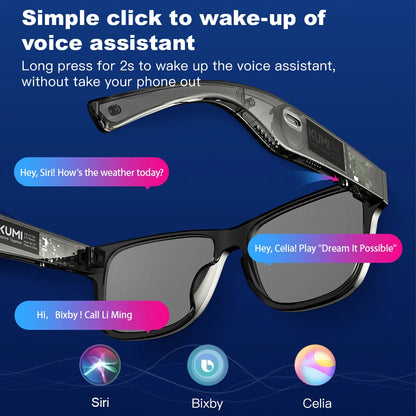 KUMI Meta V1 Smart Glasses Break Audio-visual Imagination Create Bluetooth glasses IPX4 Waterproof Bluetooth Phone Call