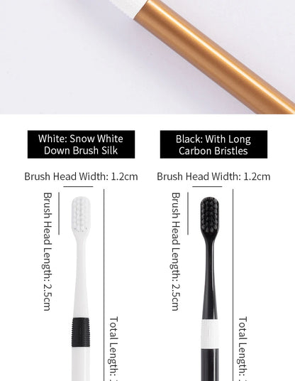 2 Sets Of Bamboo Charcoal Toothbrushes Ultra-Fine Soft Bristle Cleaning, Family Outfit Couple Adult Fine Bristle Toothbrush Set