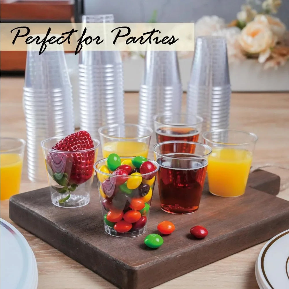 Craft And Party, 1oz 3000 pcs Premium Clear Shot Glasses. Disposable Clear Cups for Wine Tasting, Vodka, Whiskey, jelly shot