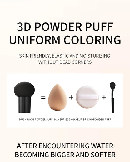 2pcs BB Cream Mushroom Head Air Cushion Powder Puff Moisturizing Brightening Foundation Concealer CC Cream Base Makeup Cosmetics