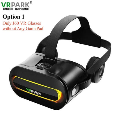 Original J60 4K Wireless Virtual Reality VR Glasses Stereo 3D Videos Google Cardboard Box Headset Helmet for Smartphone Max 6.7"