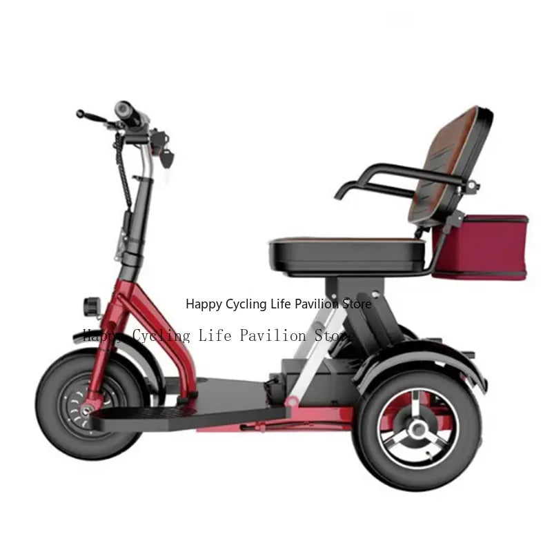 48v 350W 20AH 40KM Electric Trike Leisure Foldable Electric Tricycle Super Load-Bearing Adult Mini Portable Electric Vehicle