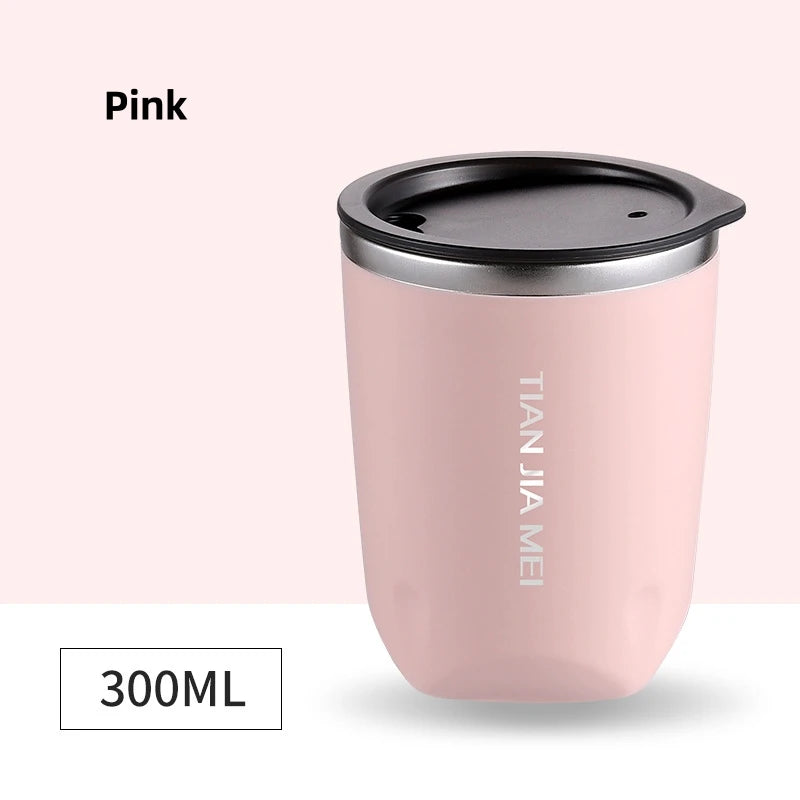 300ml Stainless Steel Coffee Mug Leak-Proof Travel Thermal Vacuum Flask Insulated Cup Milk Tea Water Bottle Tumbler Drinkware