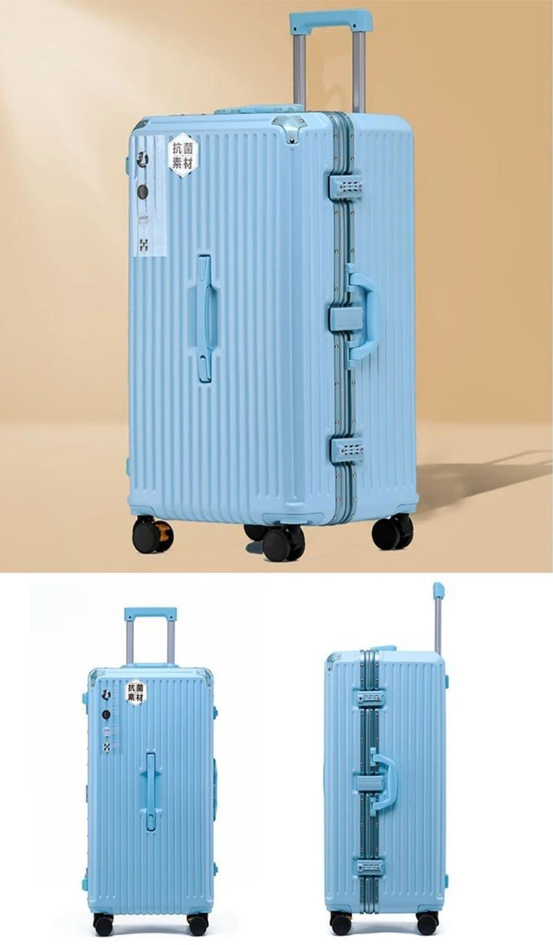 Package 22“24”26“28”30 Inch New Luggage Men's Large-capacity Trolley Case Women's Aluminum Frame Boarding Box Rolling Suitcase