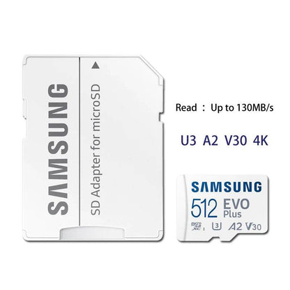 Samsung EVO Plus/PRO Plus/PRO Ultimate mcroSD Card 512G 256GB 128GB 64GB SDXC Class 10 U1 High-Speed TF Card U3 for 4K UHD video - MarvelouStoree