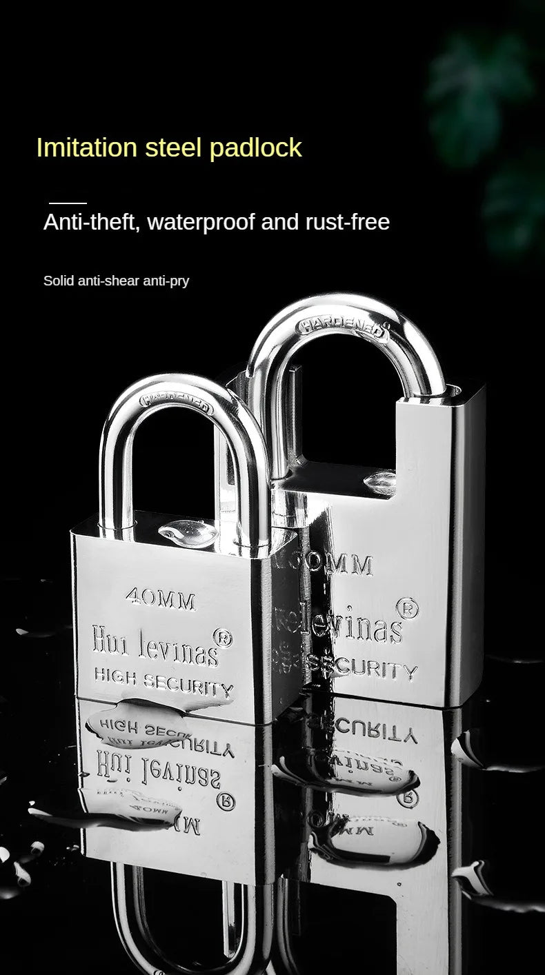 Stainless Steel Padlock Household Small Lock Head Anti-theft and Anti Prying Lock Dormitory Waterproof and Anti Rust Lock Locker