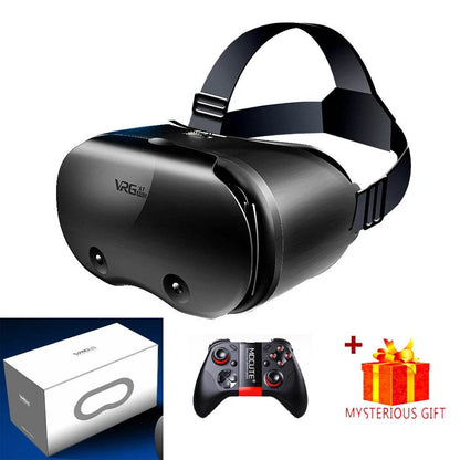 3D Virtual Reality VR Glasses For iPhone Android Smartphone Cell Mobile Phone Helmet Headset Wirth Real With Controller Lenses - MarvelouStoree