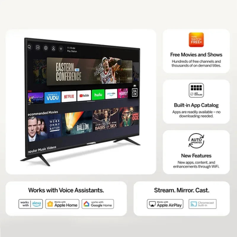 70-Inch 4K LED Smart TV with Google TV, Google Play and Chromecast Built-in, HDR 10, Dolby Audio, Voice Remote