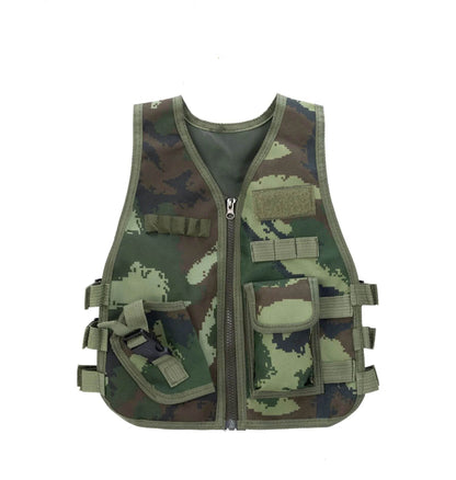 Kids Camouflage Military Uniform For Boy Special Forces Combat Tactical Vest Girls Militar Cosplay Training Soldier Clothes