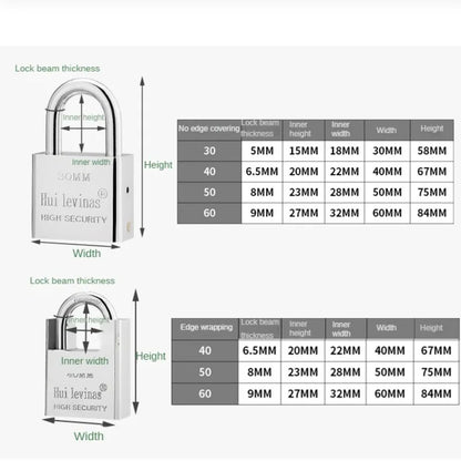 Stainless Steel Padlock Household Small Lock Head Anti-theft and Anti Prying Lock Dormitory Waterproof and Anti Rust Lock Locker