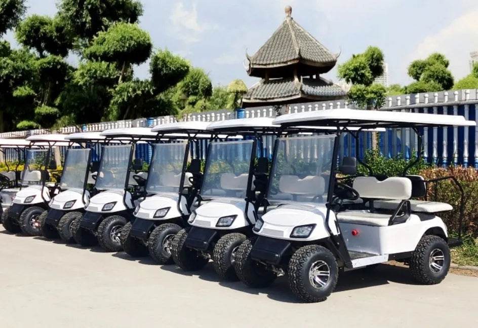 Newly Designed Fuel Golf Cart With Cargo Tank, 4-Seater, Four-Wheel Front And Rear Independent Suspension, 350cc Gasoline Engine - MarvelouStoree