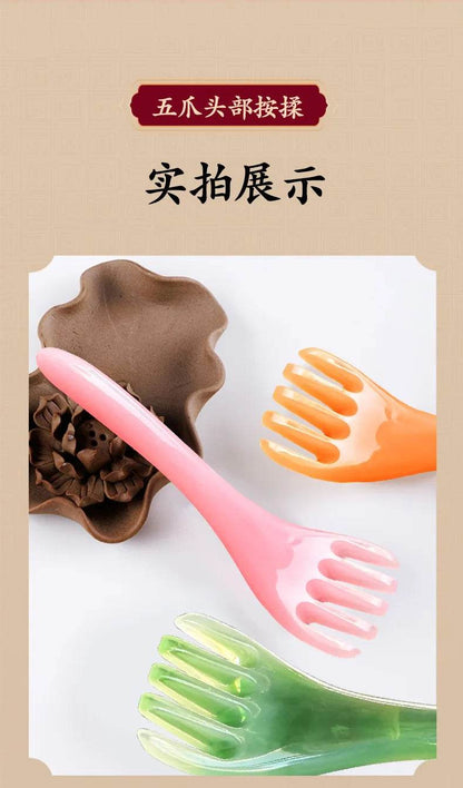 Five-claw Head Massager Scalp Gua Sha Stick for Body Neck Leg Visage Massage Meridian Comb Acupuncture Point Press Massage Tool - MarvelouStoree