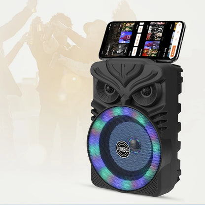 HiFi Bluetooth-Compatible Speaker Support TF Card HiFi Stereo Subwoofer RGB Light FM Aux Portable Wireless Loudspeaker