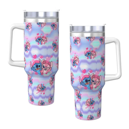 Custom Stitch Stainless Steel Tumbler Travel Mugs Cup Large Coffee Mug Portable Cold Drink Milk Tea Water Bottle