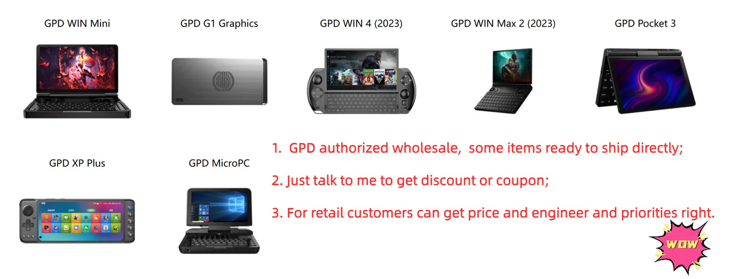 Ready Stock GPD WIN4 Win 4 2024 AMD 8840U 6Inch Handheld GamePad for Black Myth Wukong Tablet Pocket  Laptop Game Player Console