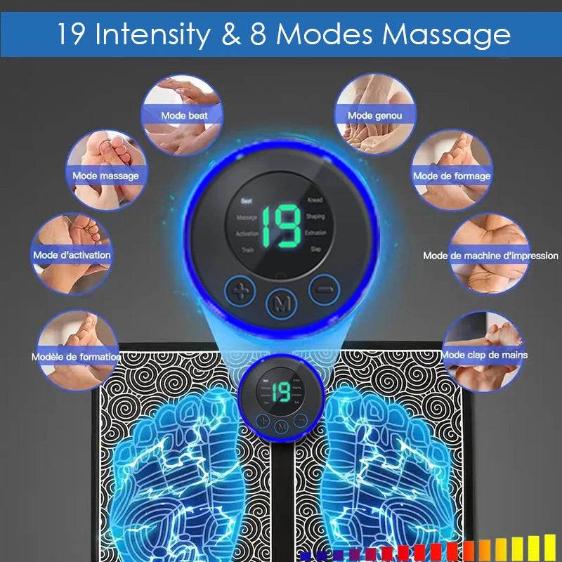 Electric Foot Massager Pad Muscle Massage Relaxation Trainer For Massage Fitness Outdoor Sport Home Family Relax - MarvelouStoree