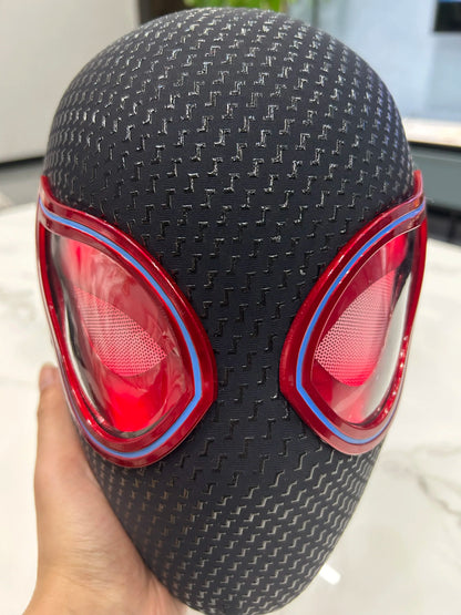 Miles Spiderman Headgear Mask Cosplay Moving Eyes With Ligth Electronic Mask Spider Man 1:1 Remote Control Toys Adults Kids Gift