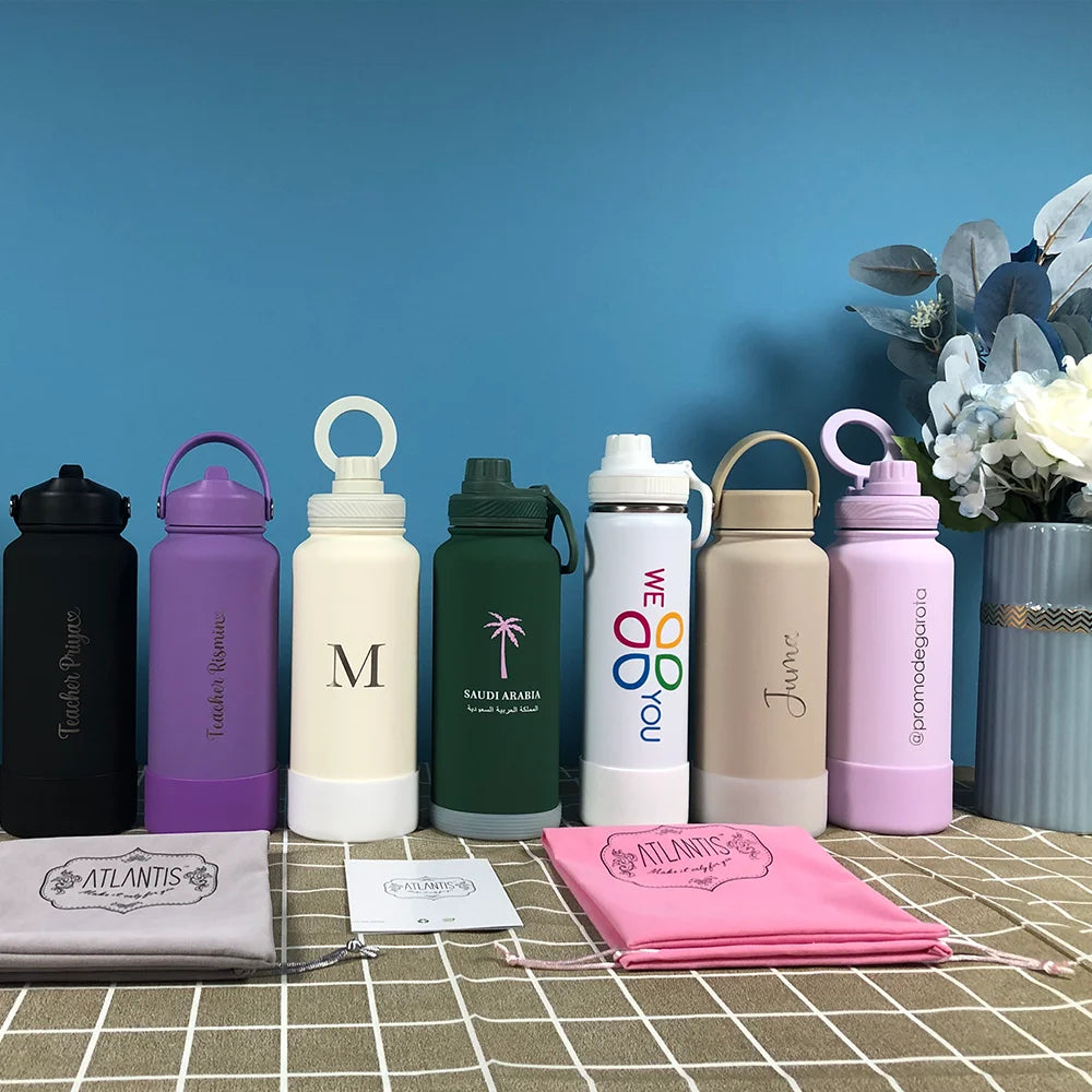 Personalised Water Bottle | 1000ml Large Capacity Tumbler | Customised Thermal Flask | Perfect Gift