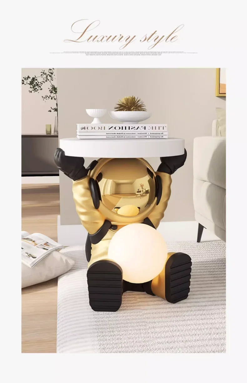 Astronaut Floor-standing Coffee Table, Home Accessories, Bedside Table, Smart Furniture, Light-emitting, Bluetooth Speaker