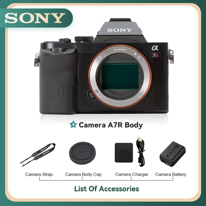 Sony Alpha A7 II A7 III A7S A7R II A7R III Full Frame Mirrorless Camera Digital Compact Camera 4K Professional Photography（Used）