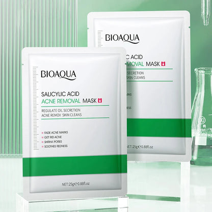 10pcs BIOAQUA Salicylic Acid Acne Removing facial mask Acne Treatment Moisturizing Brightening skincare Face Mask Skin Care