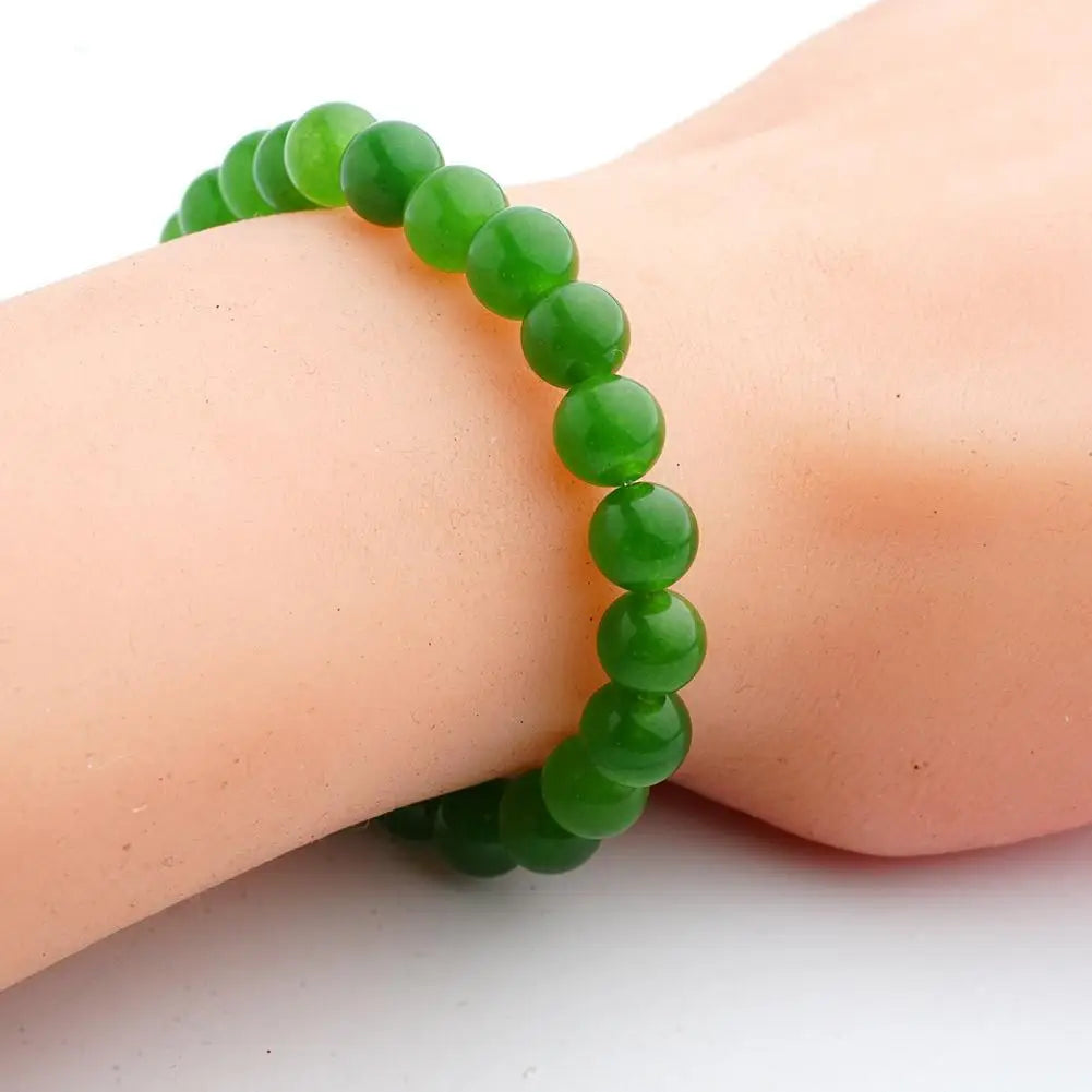 Fashion Agate Lucky Wealth Bracelets Women Lucky Charm Bracelet For Business Green Stone Beads Triple Protection Bracelet