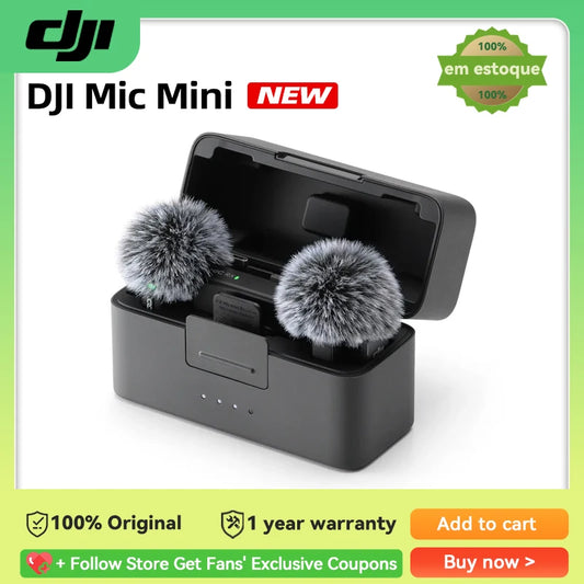 DJI MIC Mini Small, Ultralight, Discreet 48-Hour Operation w/ Case High-Quality Audio With Stable Transmission Original