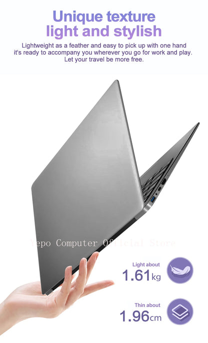 3-year warranty  New laptop Intel N3700 ultra-thin 14.1” HD screen DDR4 16G+2048G high-speed chip WIFI5 business office Notebook