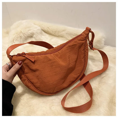 Casual Nylon Hobos Crossbody Bag for Women Designer Shoulder Bags Large Capacity Tote Lady Travel Shopper Bag Female Purses 2024