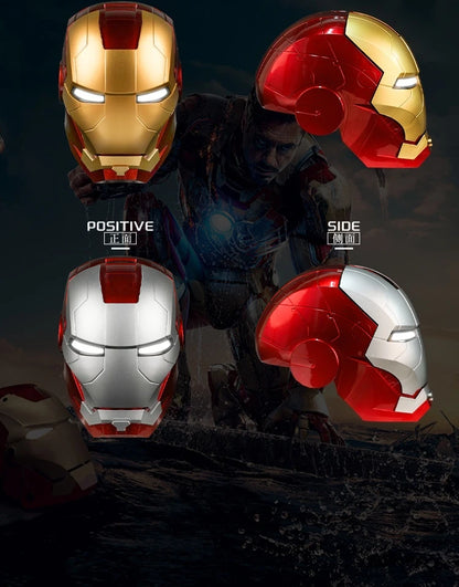 2024 New 1:1 Collection Iron Man Mk5 Helmet Black Gold Black Silver Touch Luminous Cool Handsome Helmet Halloween Birthday Gift