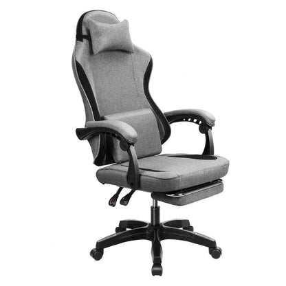 Gaming Chair Faux Leather Massage Gaming Chair Ergonomic Computer Chair With Footrest, Office With 360 Rotation Wheels - MarvelouStoree