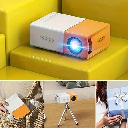 YG300 Mini LED Projector Yg300 Upgraded Version 1000 Lumen 320x240P HDMI-compatible Projetor USB Audio Home Media Player Beamer - MarvelouStoree