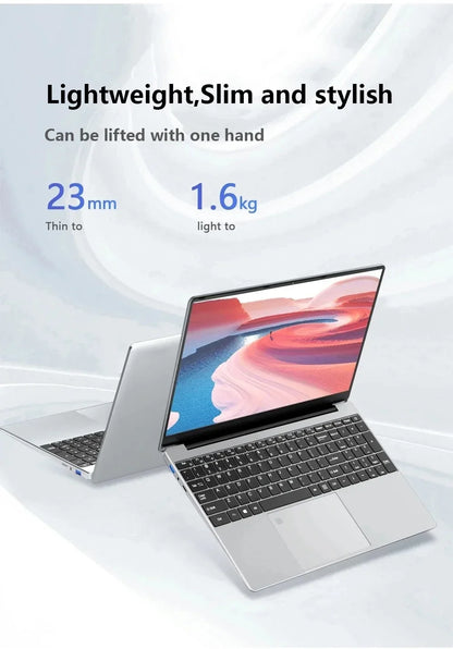 Portable i7 Laptop Computer PC Gamer Windows 11 Intel Core i7 8500Y 15.6 inch Office Study Laptops Fingerprint Unlock Notebook