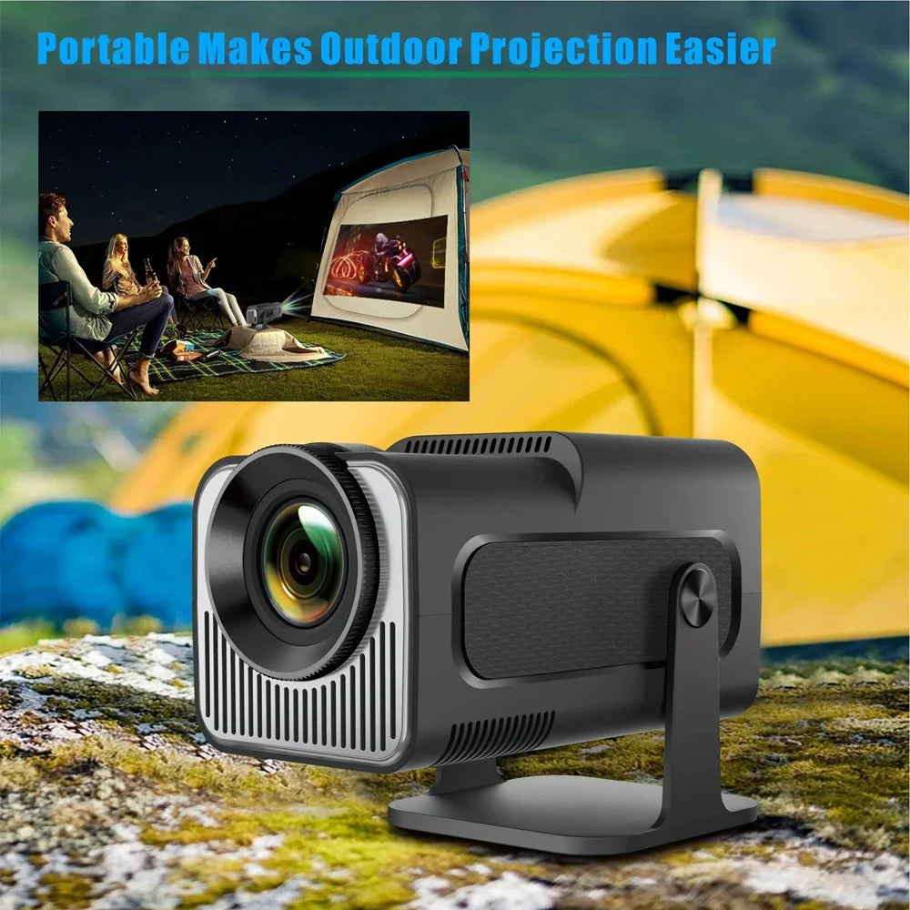 HY320 Mini Projector Portable Screen Video LCD 720P 1G 8G Home Android 11 Smart TV 200ANSI BT5.0 180° Rotable Outdoor Projector