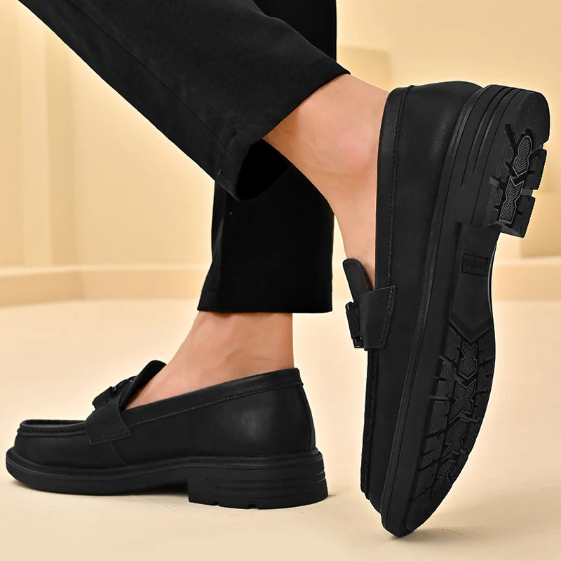 Handmade Casual Loafers Breathable Male Driving Flats Hot Sale Man Platform Business Shoes Genuine Leather Men's Slip on Shoes