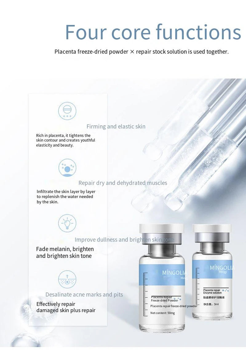 Oligopeptide Placenta Serum Moisturizing Hydrating Face Serum Acne removal Anti-wrinkle Anti-aging Whitening Skin Care