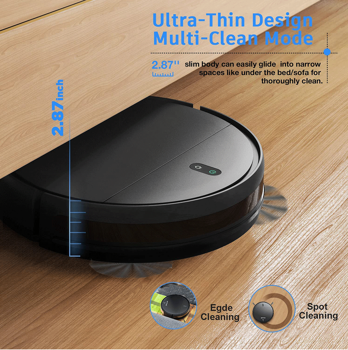 GOOVI BR151 Robot Vacuum Cleaner 4500Pa Strong Suction 2500mAh Battery 3in1 Mopping Sweeping Suction Smart Home Support Wifi