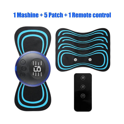 5pcs set Neck Back Massager Sticker EMS Pulse Mini Electric Massage for Shoulder Leg Cervical Body Muscle Stimulator Relief Pain - MarvelouStoree