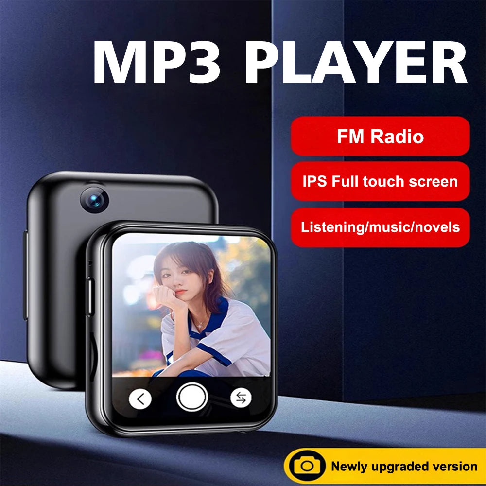 64GB MP3 Music Player Bluetooth 5.4 HiFi MP4 Full Touch Screen Built-in Speaker Recorder Camera Portable Video Player FM/E-book