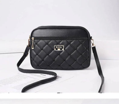 2024 Women's One Shoulder Small Square Handbag New Cross Border Foreign Trade Lingge PU Crossbody Versatile Small Messenger Bag