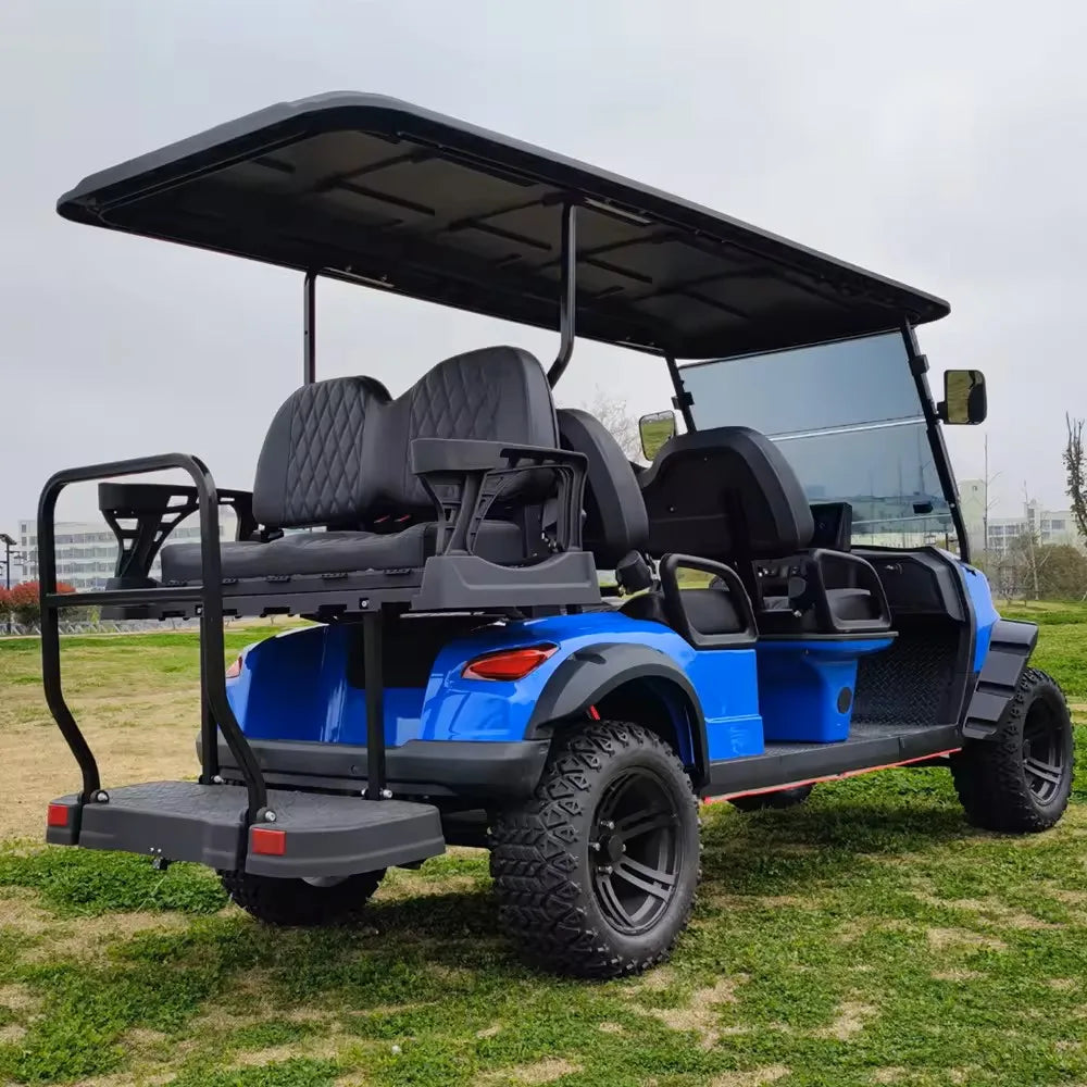 2024 72V Electric Golf Cart 4+2 Seater Lithium 5KW 7KW AC Motor AC Motor Off Road Golf Cart Hunting Golf Buggy