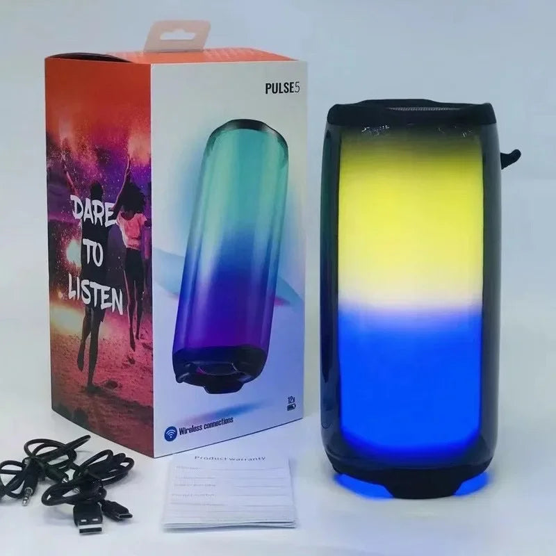 PULSE 5 Family K Song Bluetooth Speaker Portable Column RGB Atmosphere Lamp Audio Boombox Outdoor Waterproof Subwoofer With Mic