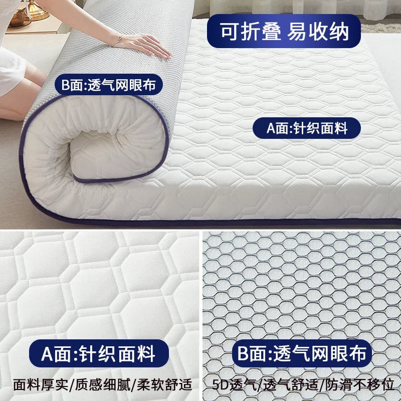 Thailand Latex mattress high resilience home thickened dormitory student tatami mat sponge pad memory foam mattress