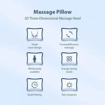 Electric Pillow Massager Neck Shoulder Massage Pillow Waist Back Kneading Massage Cushion Head Massager Neck Cervical masajeador